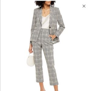 VERONICA BEARD checked cotton-blend jacquard pants